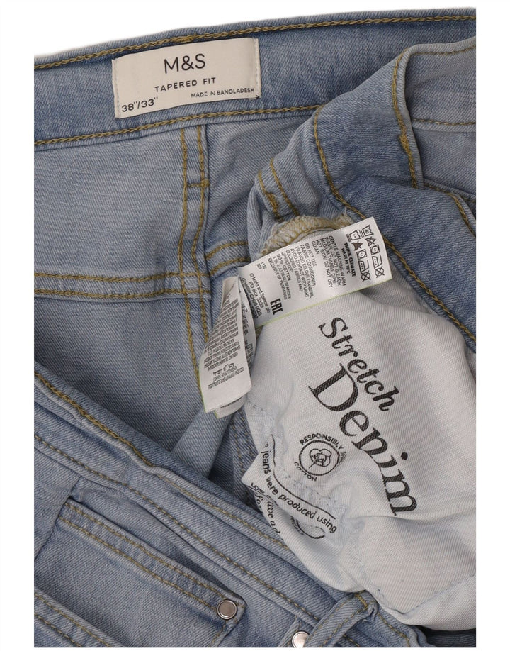 Marks & Spencer Vaqueros cónicos para hombre W38 L30 Algodón azul