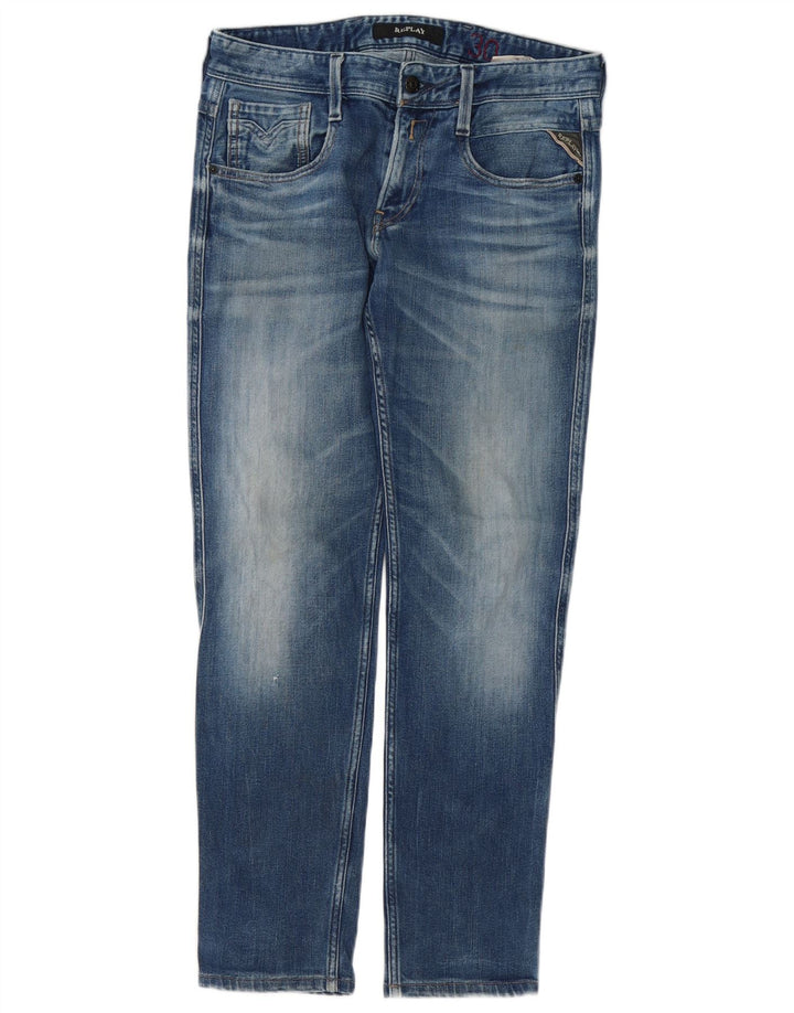Vaqueros Replay Slim Mujer W30 L29 Algodón Azul