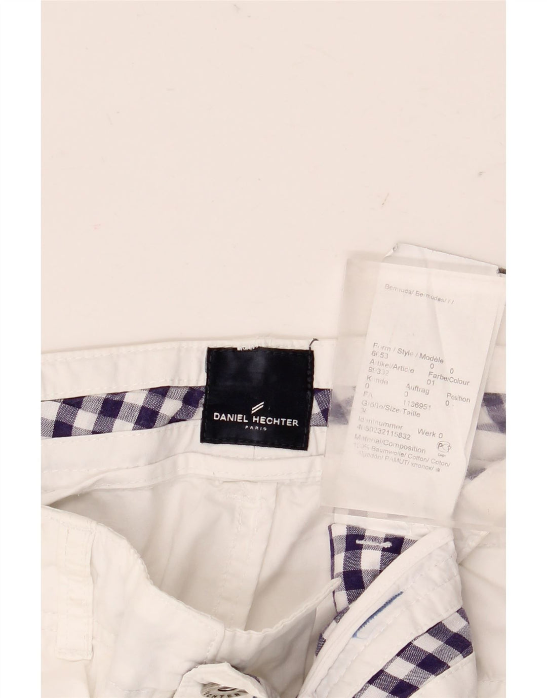 Daniel Hechter Pantalones cortos tipo cargo para hombre W36 Algodón blanco grande