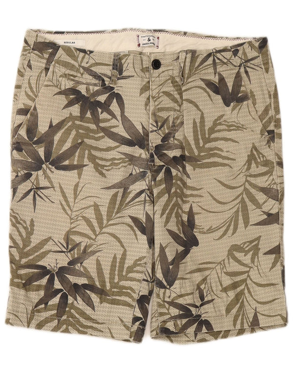 JACK & JONES Pantalones cortos chinos de corte regular para hombre Medium W32 Khaki Floral Cotton