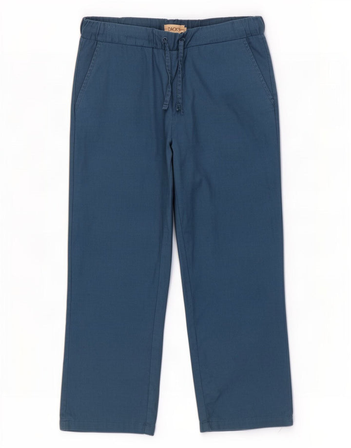 Dack's Pantalones chinos rectos para hombre pequeños W32 L25 algodón azul