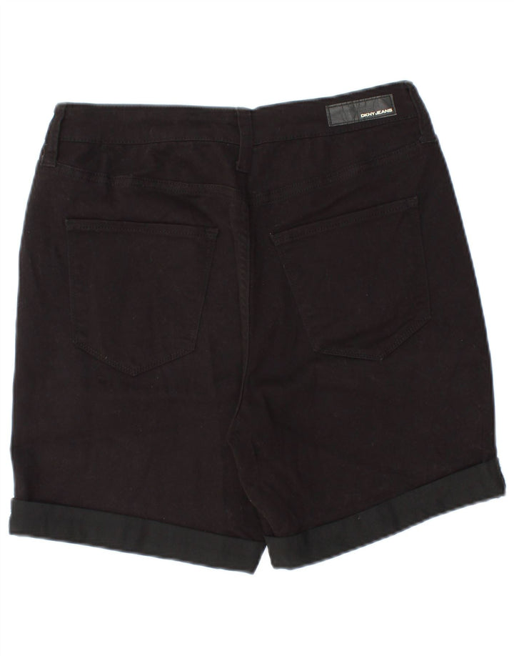 Dkny Pantalones cortos de mezclilla para mujer US 6 Medium W28 Algodón negro