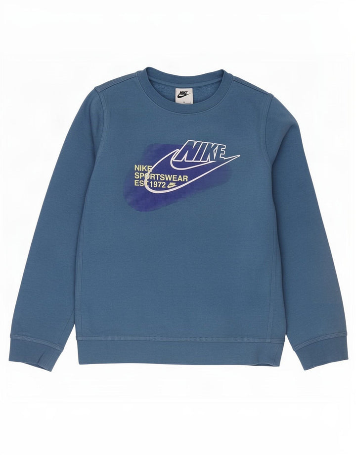 Nike Sudadera gráfica para niños 10-11 años Algodón Azul Medio