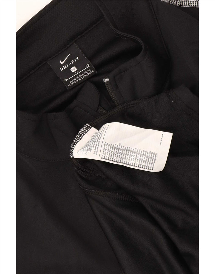 Nike Hombre Dri Fit Chándal Top Chaqueta XL Poliéster Negro