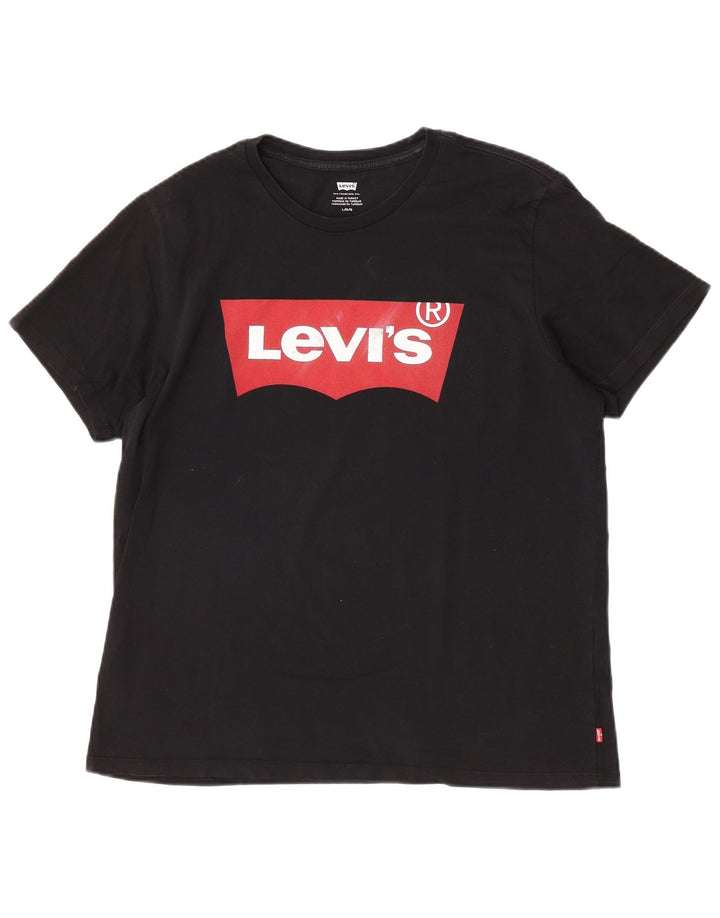 Levi's - Camiseta gráfica para hombre, talla grande, color negro