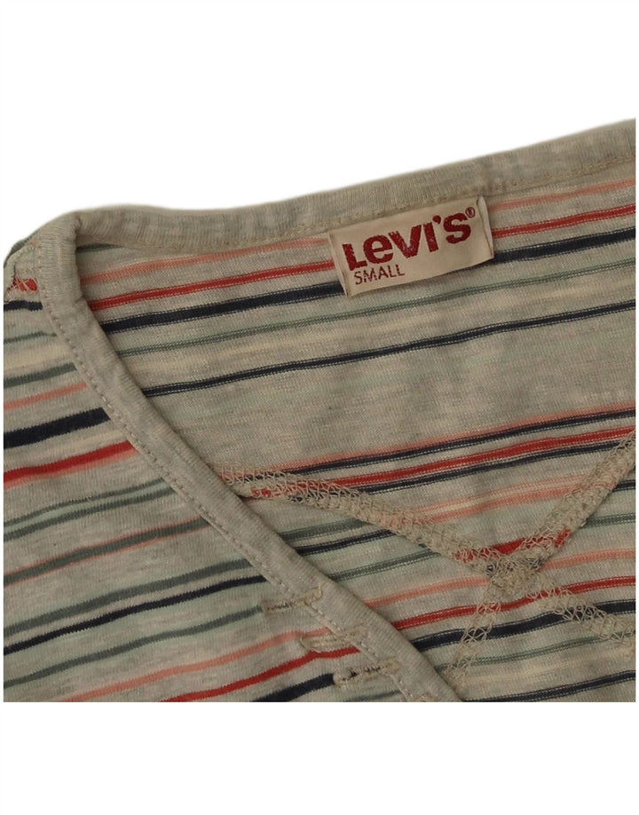 Levi's Top de manga larga para mujer UK 10 Small Multicolor Rayas