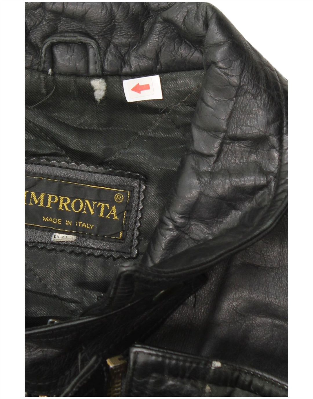 Vintage mujer cuero Racer chaqueta Reino Unido 18 XL cuero negro
