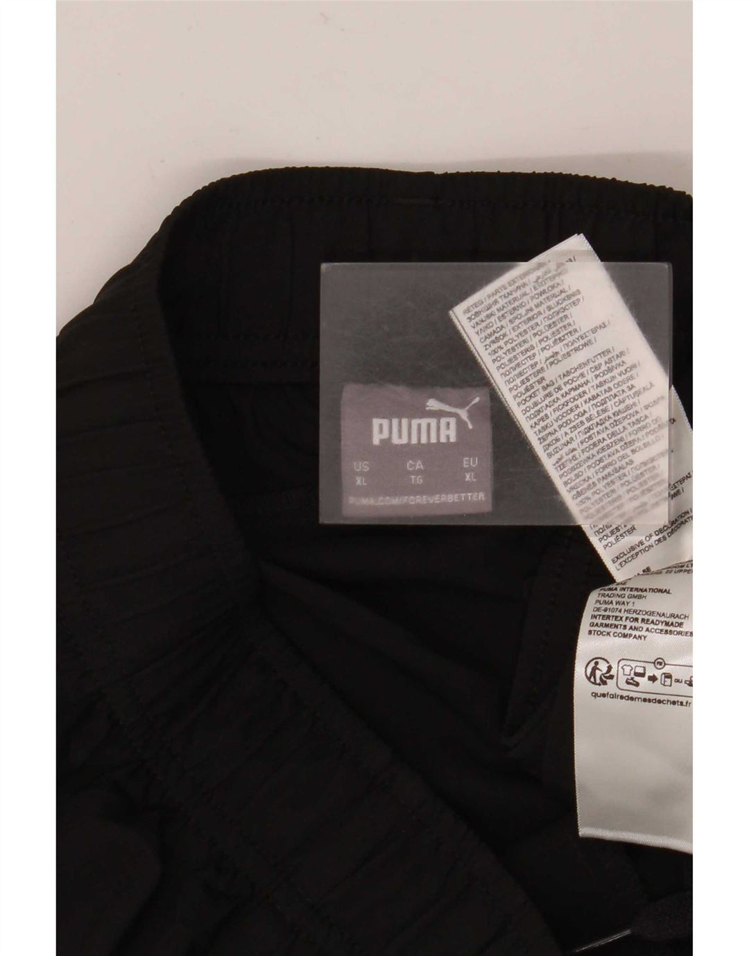 Puma Pantalones cortos deportivos para hombre XL Poliéster negro