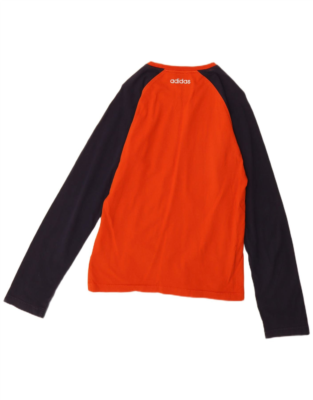 ADIDAS Hombre Graphic Top Manga Larga Pequeño Naranja Colorblock Algodón