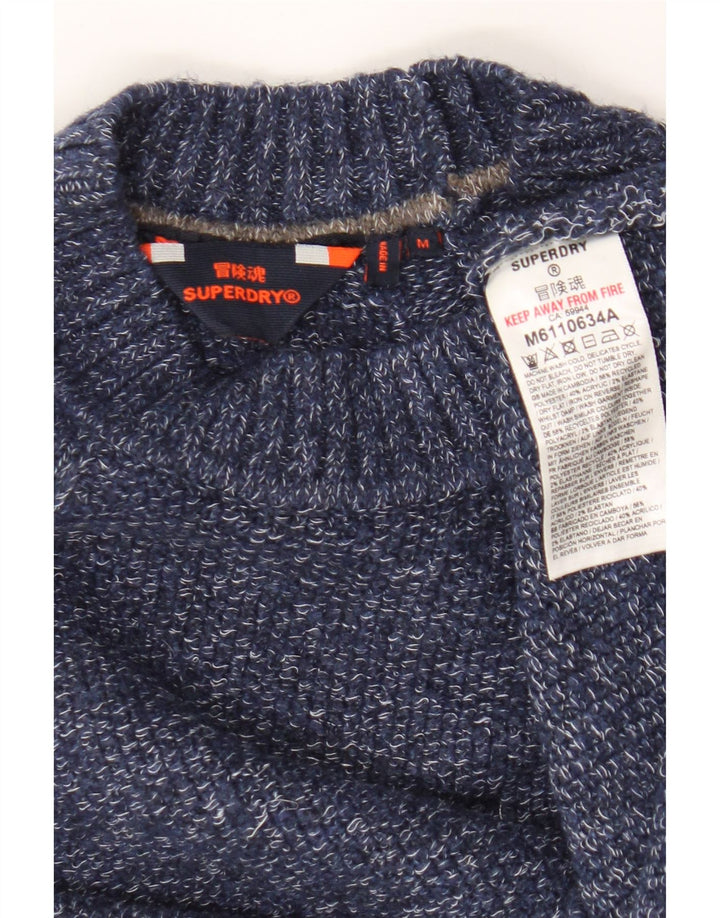 Superdry Jersey De Cuello Redondo Para Hombre Poliéster Moteado Azul Medio