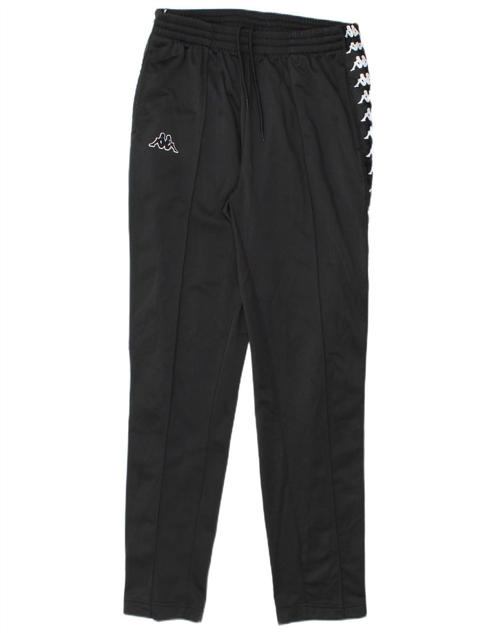 Kappa Pantalones de chándal con gráfico para niños 13-14 años Grande Negro Poliéster