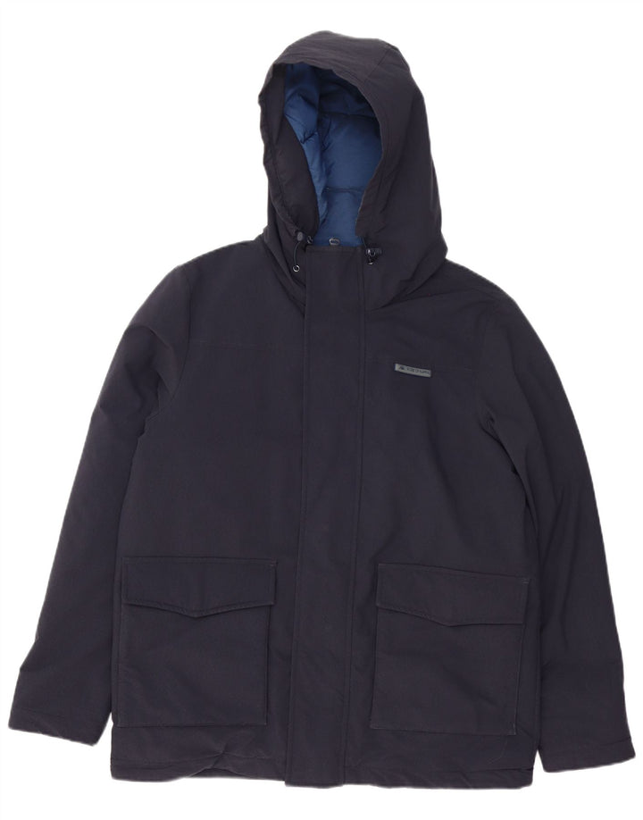 Kappa Chaqueta acolchada con capucha para hombre UK 38 Medium Azul marino Poliamida