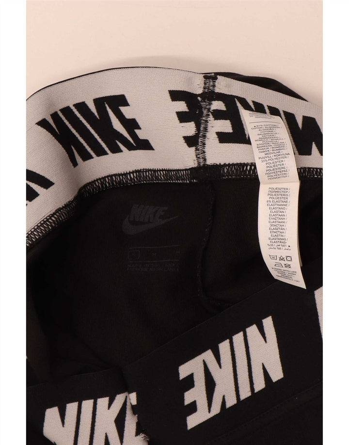 Nike - Leggings gráficos para mujer (talla 40), algodón negro mediano