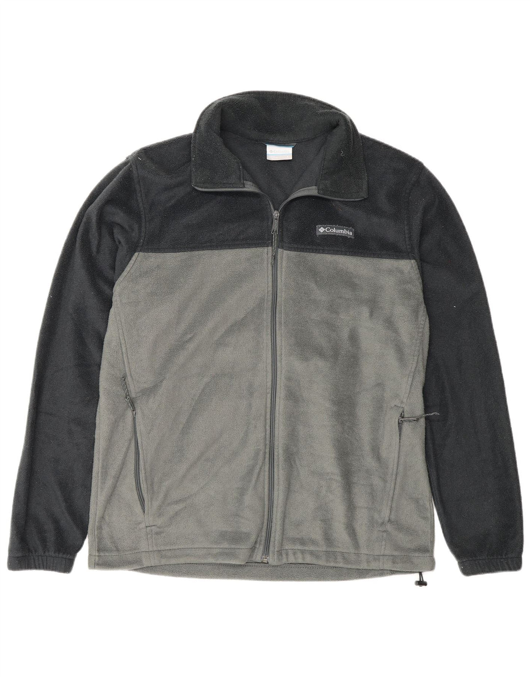 Columbia Chaqueta polar para hombre UK 40 Large Gris Colorblock Poliéster
