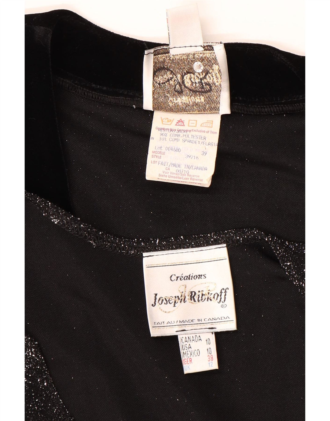 Joseph Ribkoff Conjunto de 2 piezas para mujer UK 12 Mediano Poliéster negro