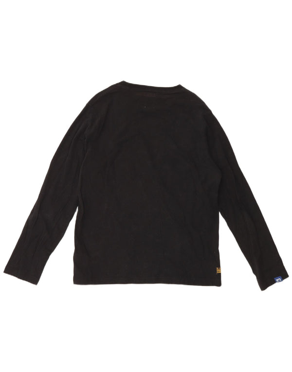 G-Star Hombre Top Gráfico Manga Larga Grande Algodón Negro