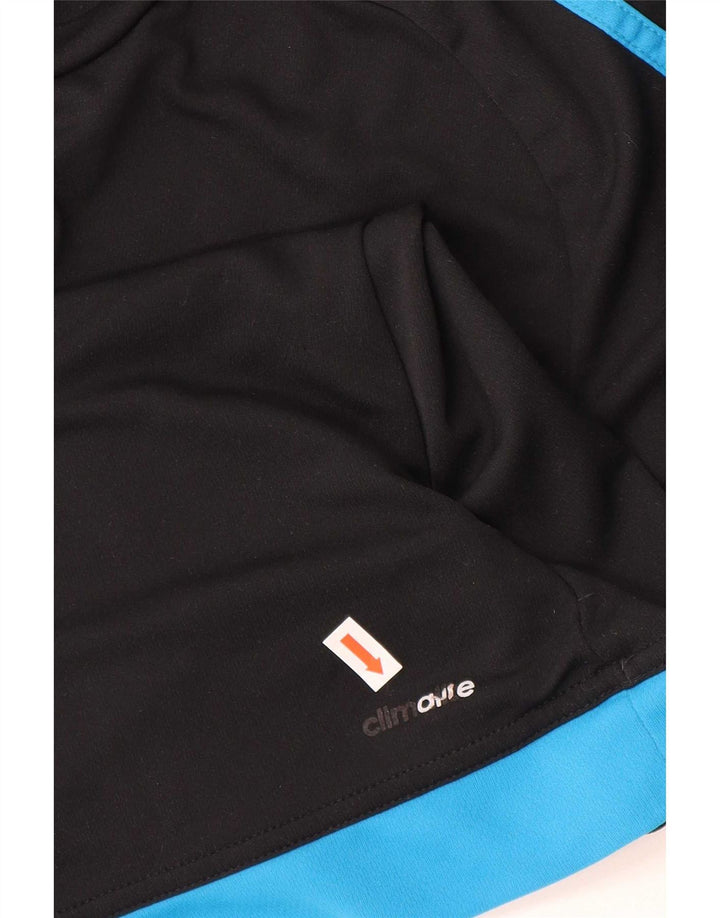 Adidas Hombre Climalite Camiseta Top Medio Negro Colorblock Poliéster