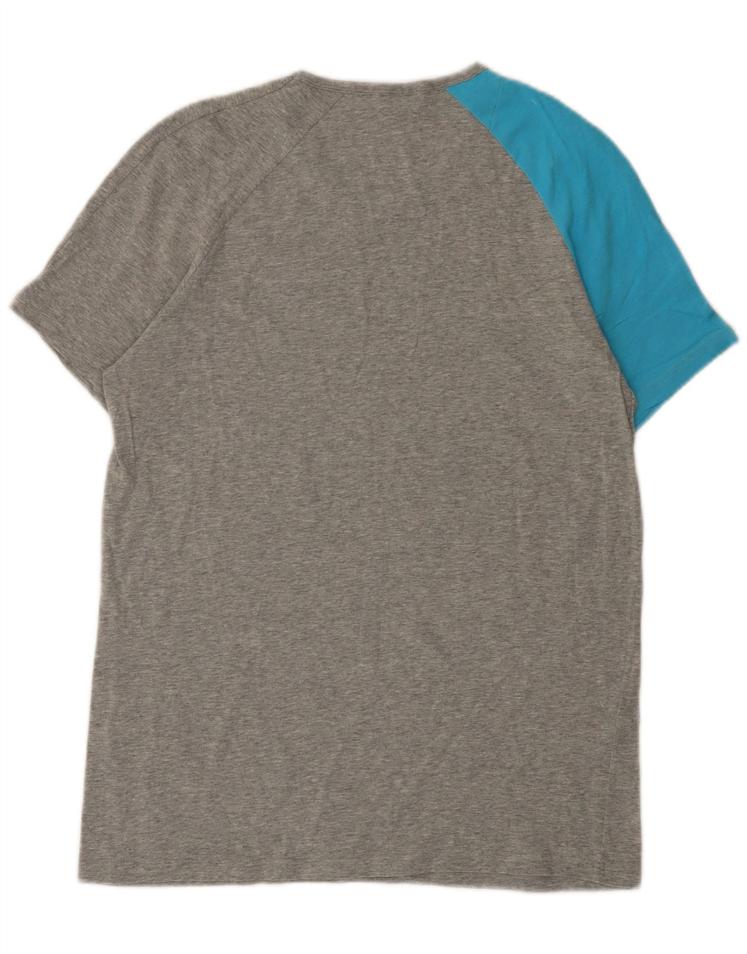 Sergio Tacchini Camiseta estampada para hombre Top pequeño de algodón gris con bloques de color