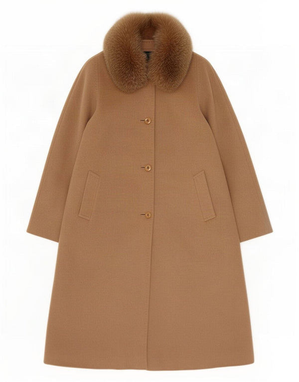 Cinzia Rocca Abrigo extragrande para mujer UK 18 XL Lana marrón