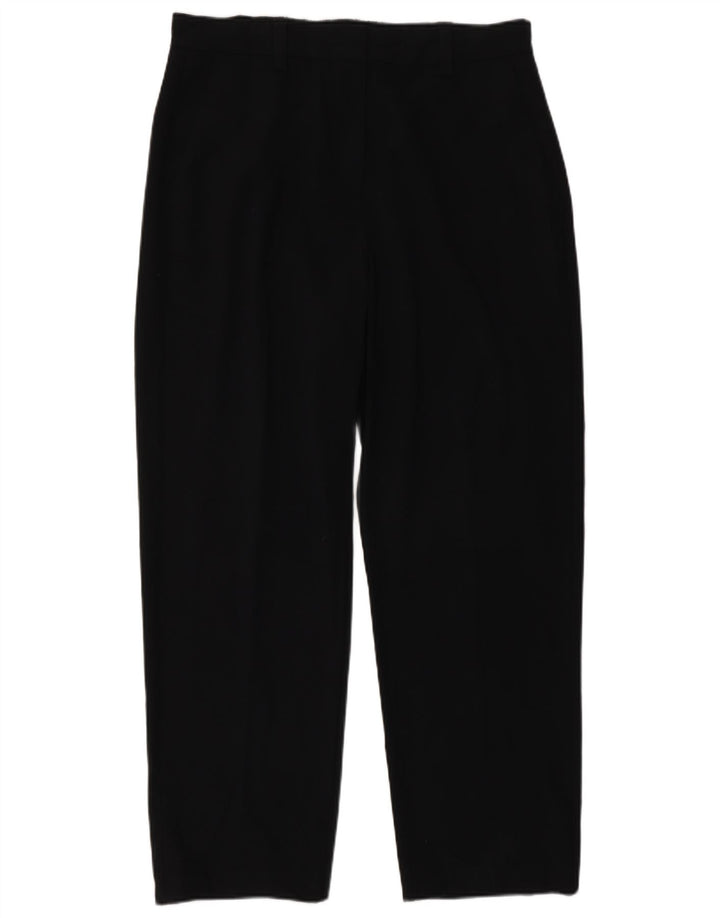 Marks & Spencer Pantalones de traje regulares para mujer UK 14 Medium W32 L29 Negro