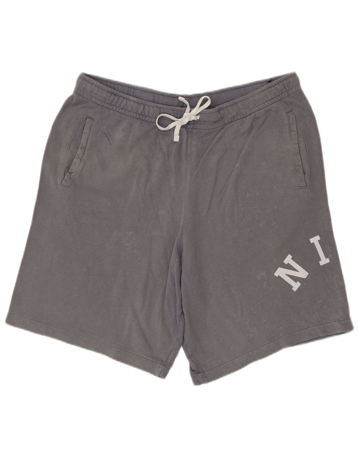 Nike Pantalones cortos deportivos gráficos para hombre XL Algodón gris