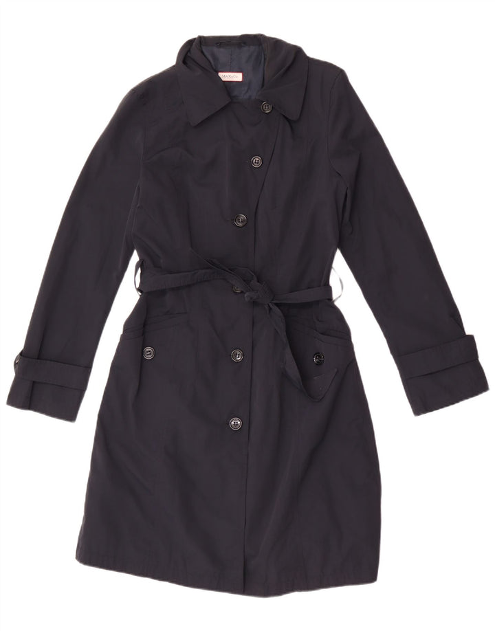 Max & Co. Gabardina para mujer UK 8 Small Poliamida azul marino