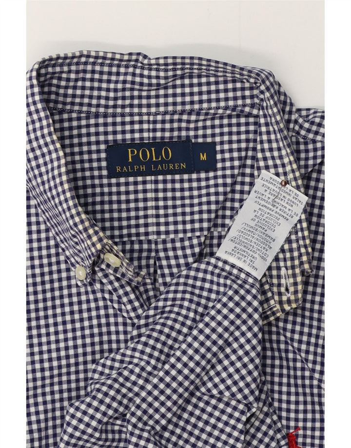POLO RALPH LAUREN Camisa Hombre Algodón Vichy Azul Marino Mediano