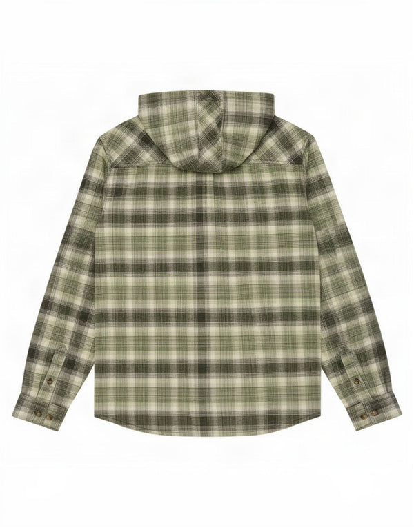 Carhartt Camisa de franela con capucha para mujer US 8/10 Algodón a cuadros verde mediano