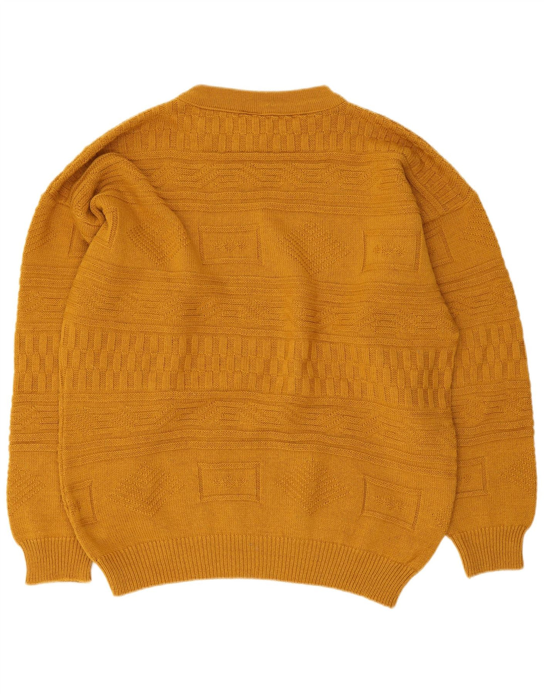 Vintage hombres tortuga cuello jersey suéter IT 48/50 amarillo medio