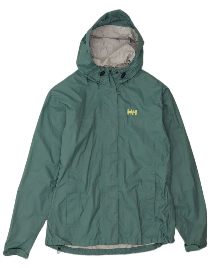 Helly Hansen Chaqueta impermeable con capucha para mujer Reino Unido 46 Grande Verde Poliamida