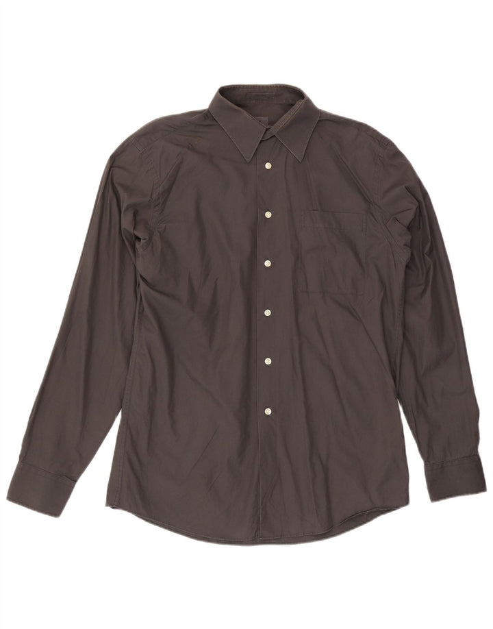 Calvin Klein Camisa para hombre Talla 40 15 1/2 Algodón gris medio