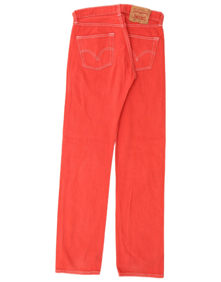 Vaqueros Levi's Mujer 501 Rectos W29 L32 Algodón Rojo