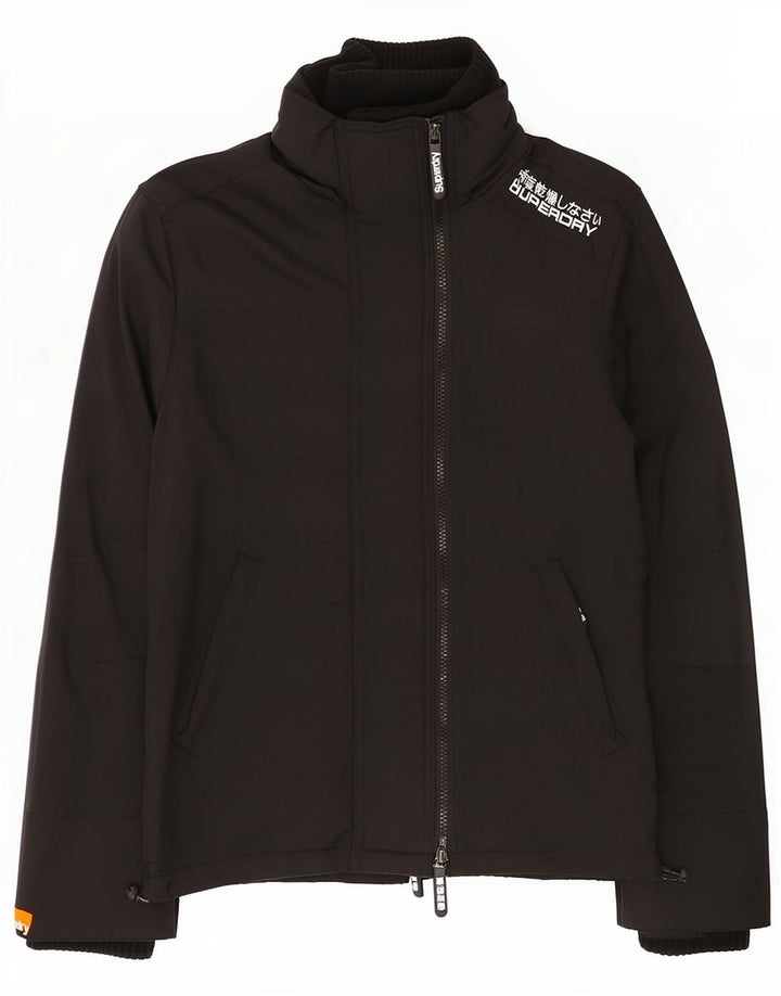 Superdry Chubasquero Mujer UK 40 Small Nylon Negro