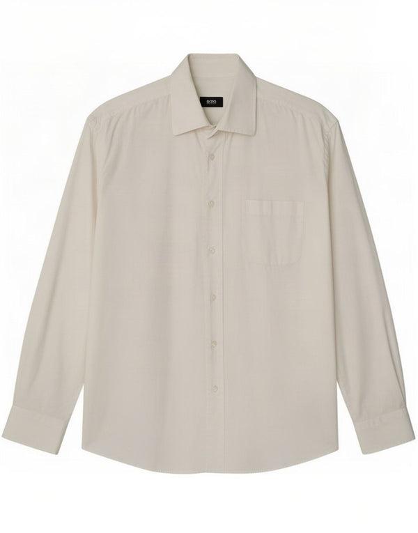 Hugo Boss Camisa para hombre Talla 42 16 1/2 Grande Blanco