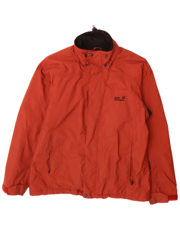 Jack Wolfskin Chaqueta cortavientos para hombre UK 40/42 Large Rojo Colorblock