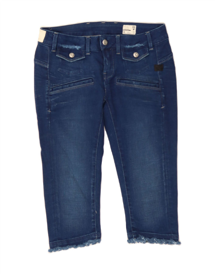 G-STAR Womens Denim Bermuda Shorts W27 Small Navy Blue Cotton Vintage G-Star and Second-Hand G-Star from Messina Hembry 
