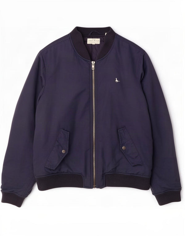 Chaqueta bomber acolchada para hombre Jack Wills UK 40 Large Azul marino Nylon