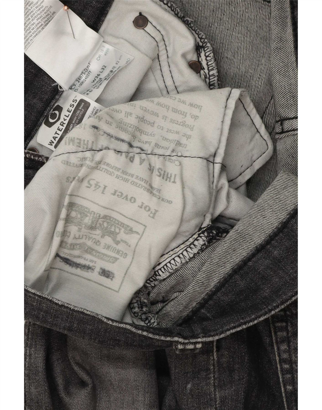 Levi's Vaqueros ajustados para hombre W36 L32 Algodón gris