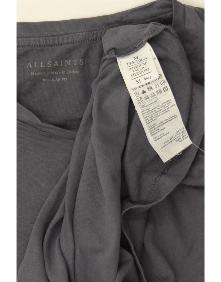 All Saints Camiseta de corte regular para hombre Top de algodón gris medio