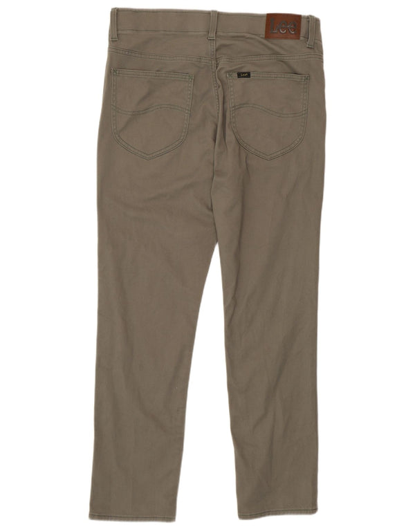 Lee Mens Extreme Motion Slim Tapered Casual Trousers W34 L30 Khaki Cotton