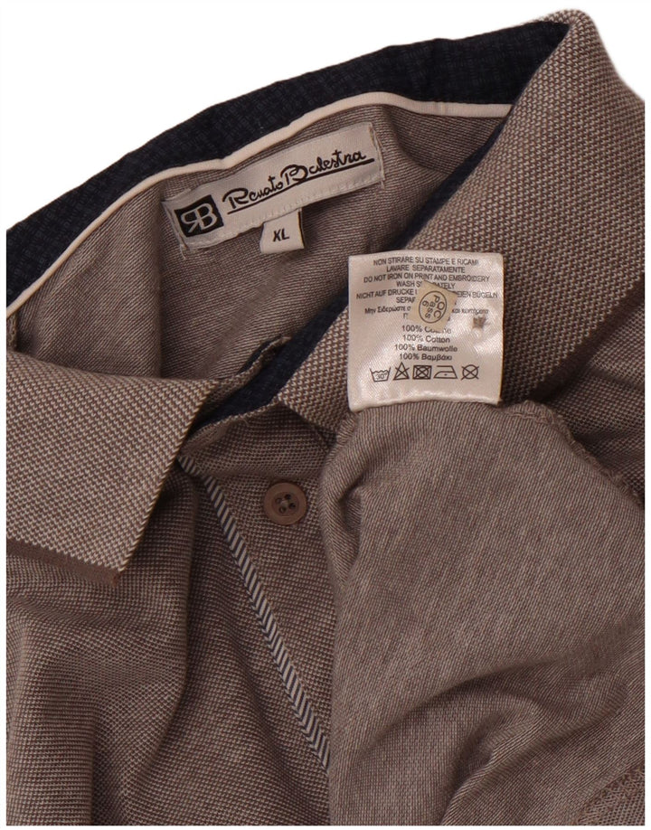 RENATO BALESTRA Polo Hombre XL Algodón Moteado Gris