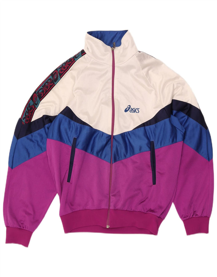 Asics Hombre Graphic Full Chándal Pequeño Rosa Colorblock Poliamida Retro