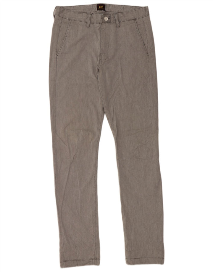 Pantalones chinos ajustados Lee para hombre W31 L32 Algodón gris a rayas