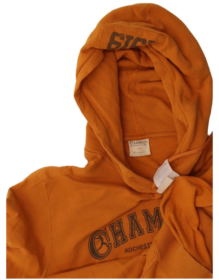 Champion Sudadera Con Capucha Gráfica Para Hombre Jersey Grande De Algodón Amarillo