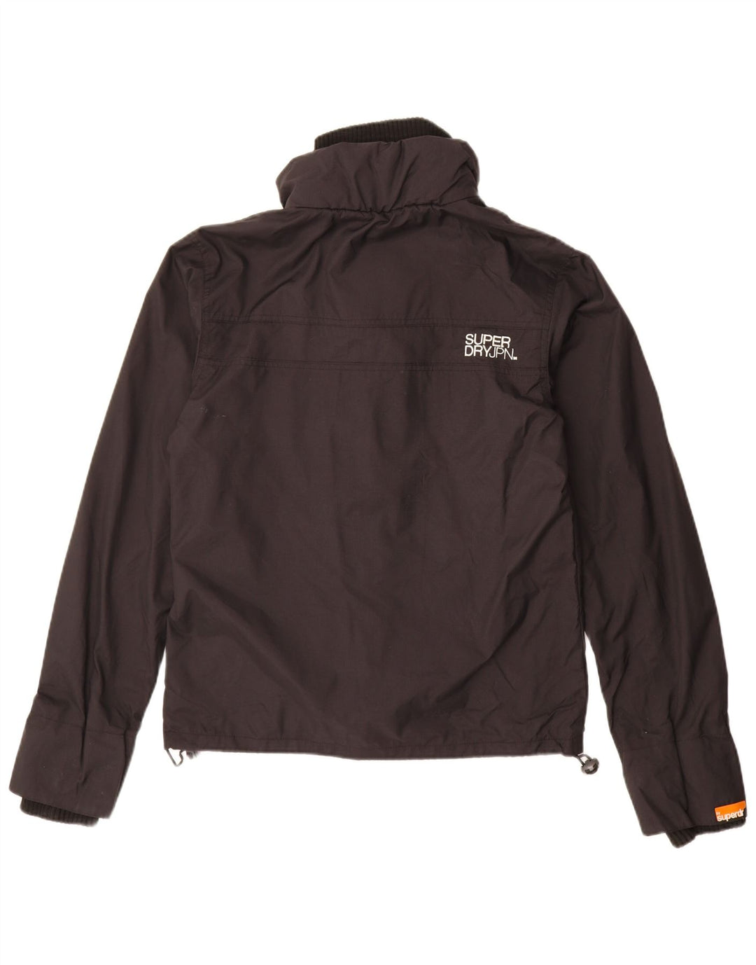 Superdry Chaqueta impermeable gráfica para hombre, talla 36, nailon negro pequeño