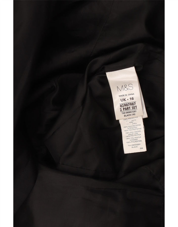 Marks & Spencer Gabardina para mujer UK 46 Grande Poliéster negro