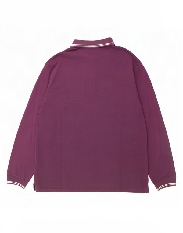 Champion Polo de manga larga para hombre, ajuste fácil, 2XL, color morado