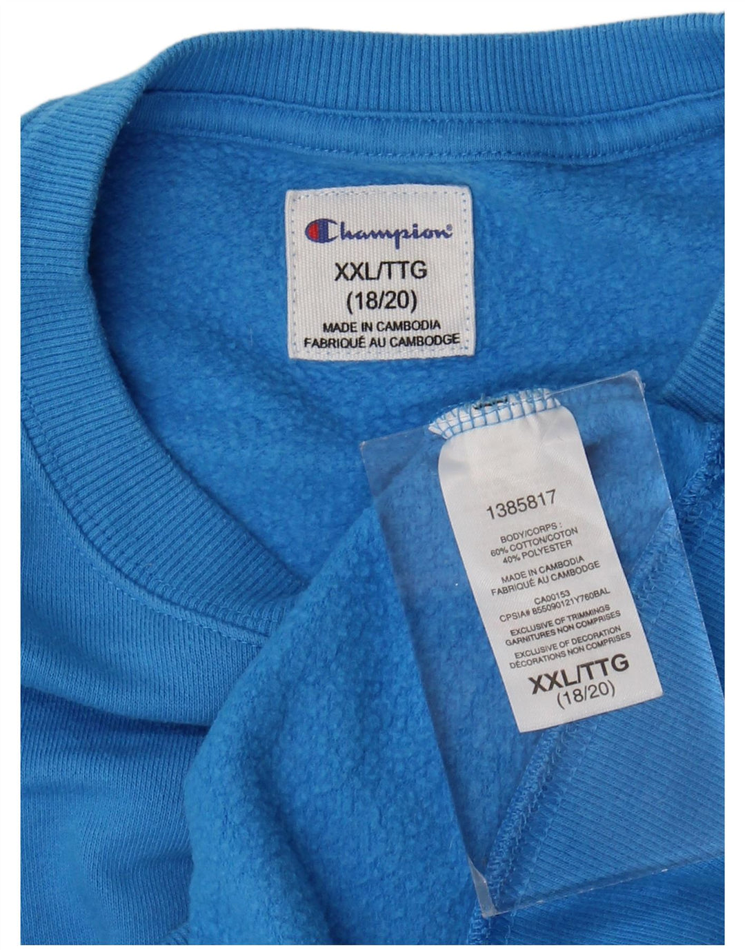 Champion Sudadera gráfica para niños 15-16 años 2XL Algodón azul