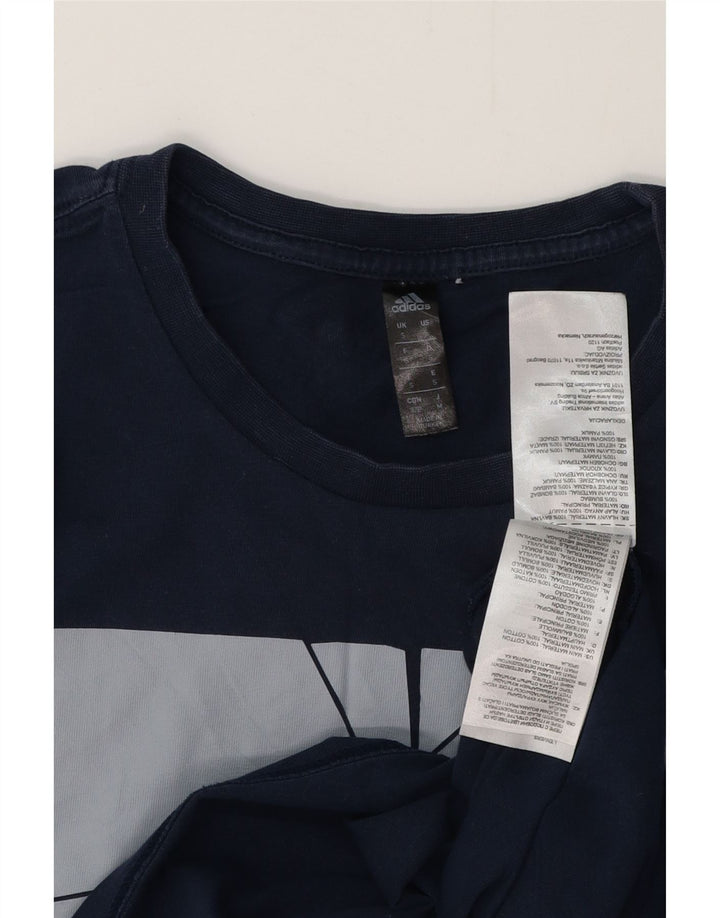 ADIDAS Camiseta gráfica para hombre Top Small Azul marino Algodón