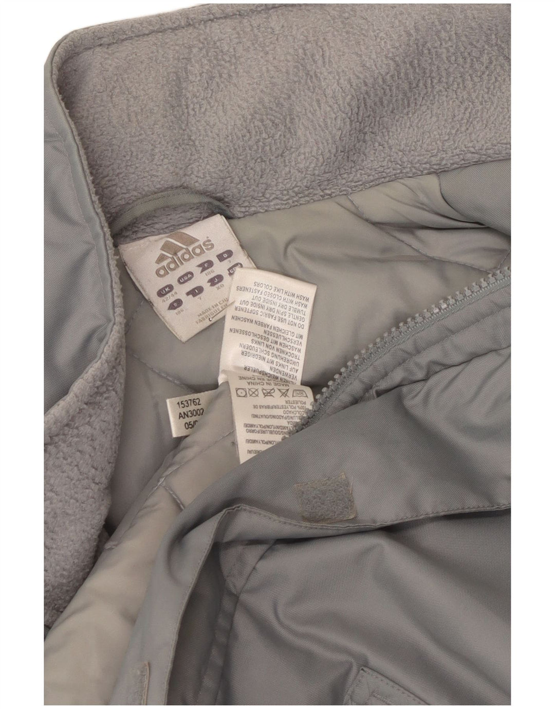 Adidas Chaqueta cortavientos para hombre UK 42/44 Grande Gris Poliamida